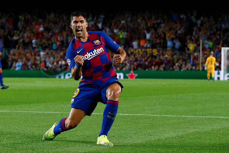 Luis Suárez festeja un gol con el Barcelona en LaLiga 