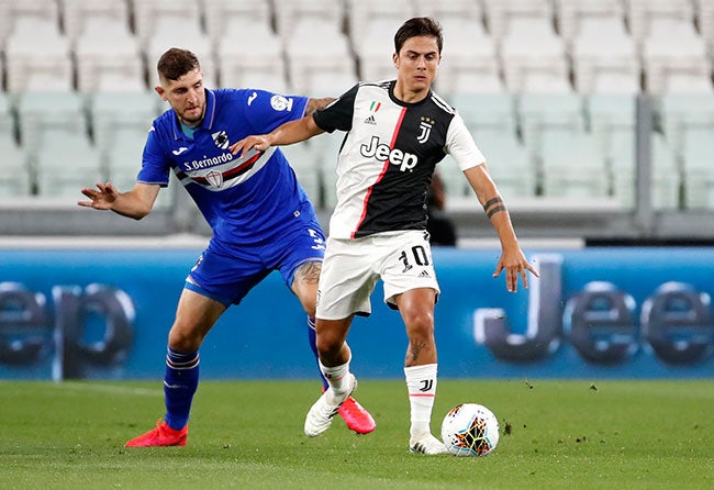 Dybala, durante un juego de Juventus