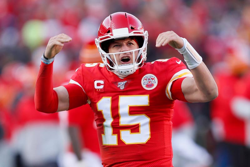 El quarterback en un partido con Chiefs