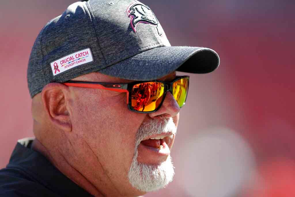 Bruce Arians en un juego de Tampa Bay