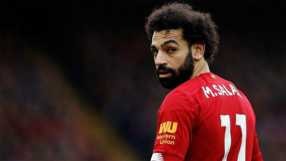 Mohamed Salah en un partido con Liverpool