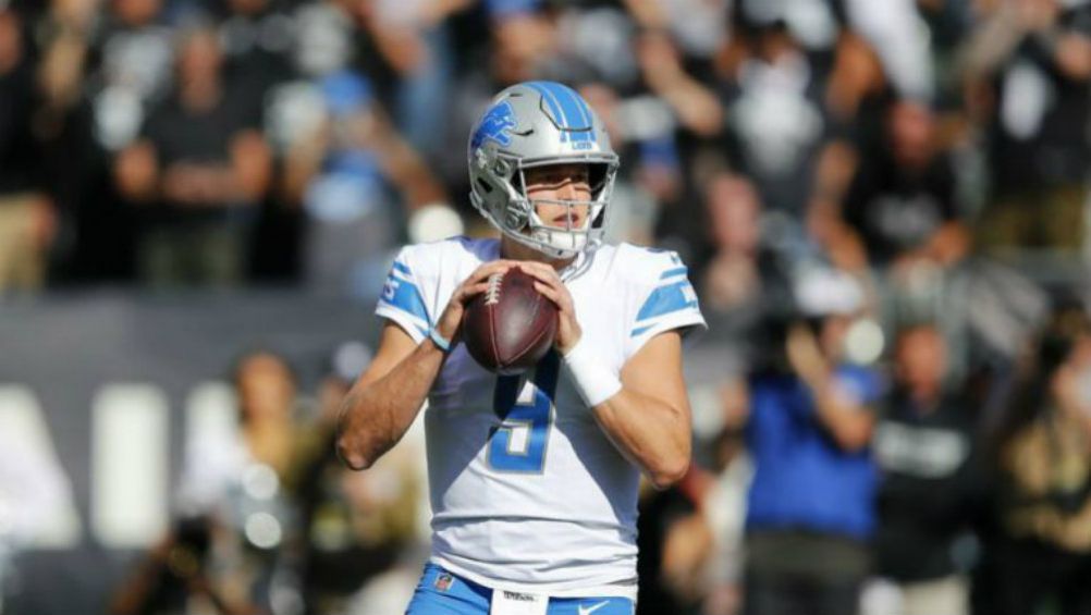 Matthew Stafford durante un juego de los Lions 