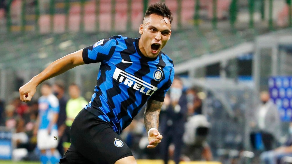 Lautaro Martínez durante un partido con Inter de Milan