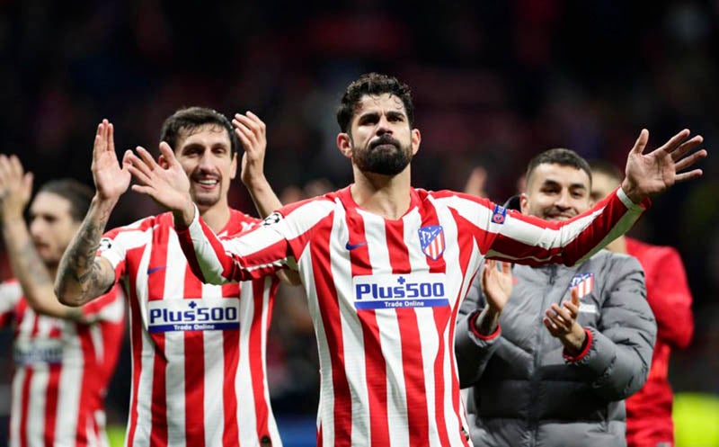 Diego Costa celebra tras una victoria en Champions 