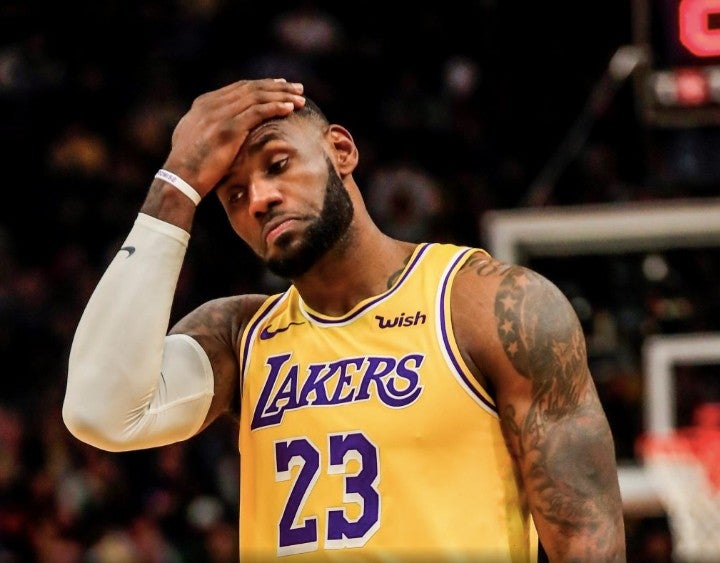 LeBron James en una derrota de la NBA