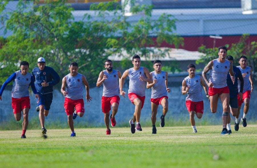 Jugadores del Veracruz en un entrenamiento