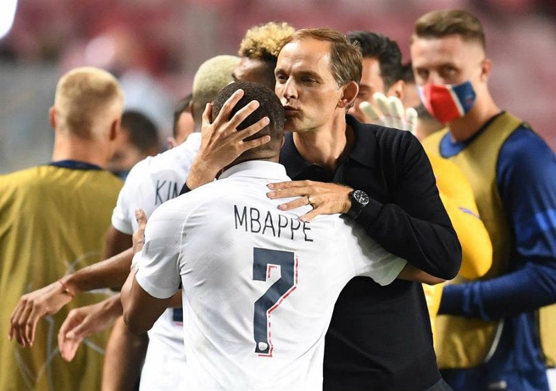 PSG en celebración de gol