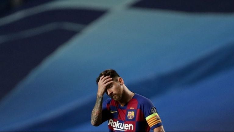 Lionel Messi en lamento con Barcelona