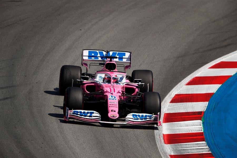 Checo Pérez en el Gran Premio de España