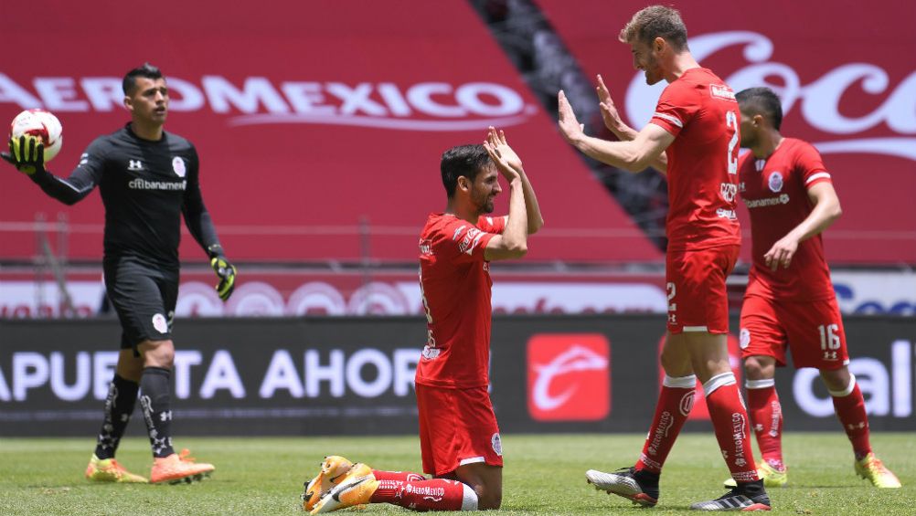 Jugadores del Toluca en celebración