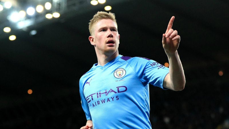 Kevin de Bruyne en partido con el City