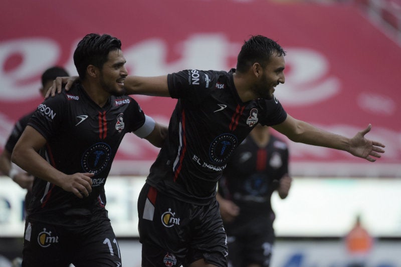 Cimarrones en festejo de gol