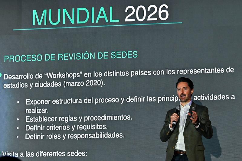 Yon de Luisa presentando el plan para el Mundial de 2026