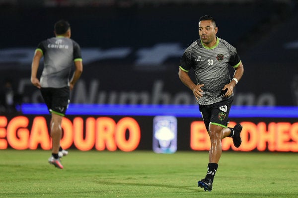 Marquito durante el calentamiento del cuadro fronterizo