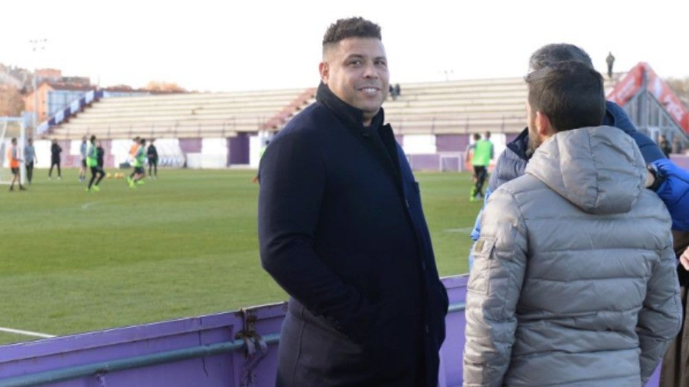 Ronaldo en un entrenamiento del Real Valladolid 