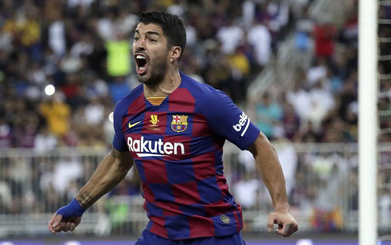 Luis Suárez durante un duelo con el Barcelona en LaLiga 