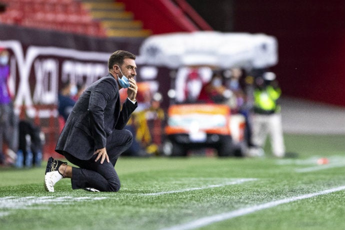 Guede durante un partido de Xolos