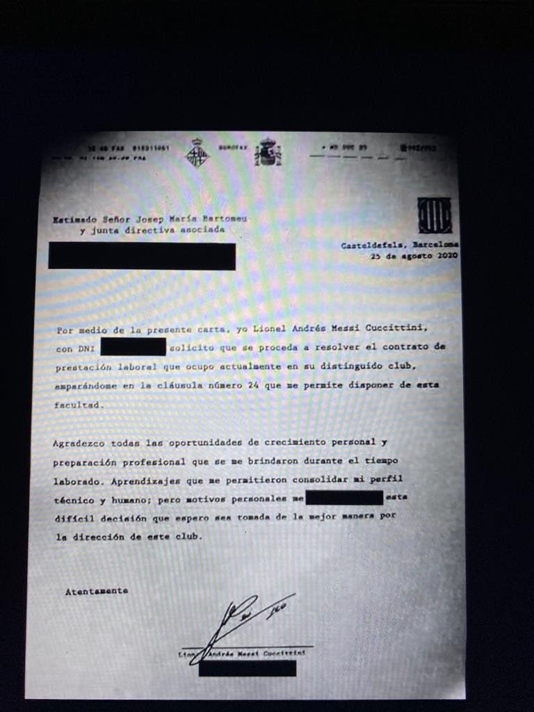 ¿Qué es un burofax, documento que mandó Messi al Barcelona 