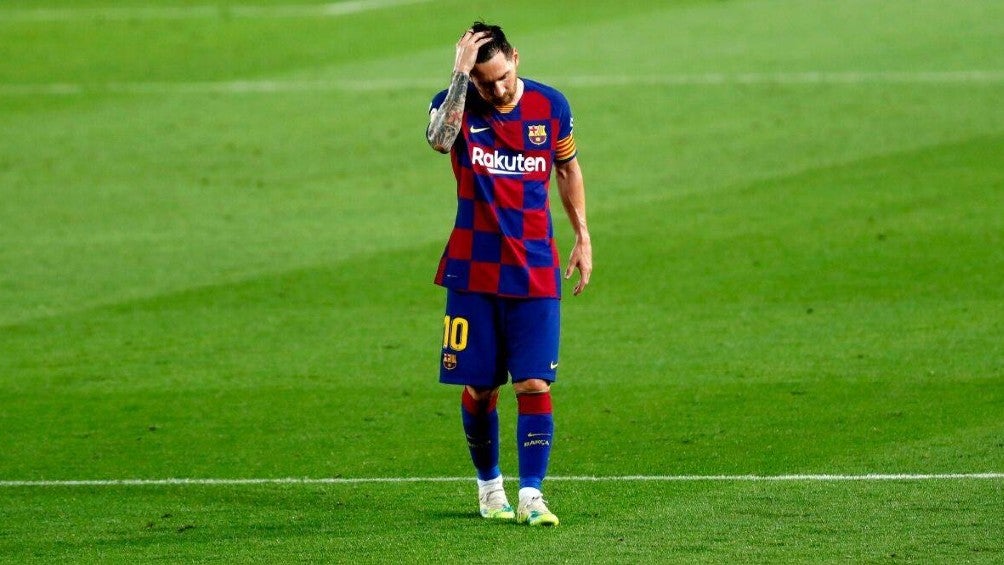 Lionel Messi durante un partido con Barcelona