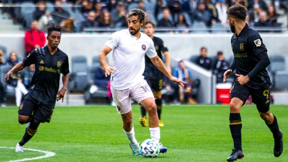 Rodolfo Pizarro durante un partido con Inter de Miami