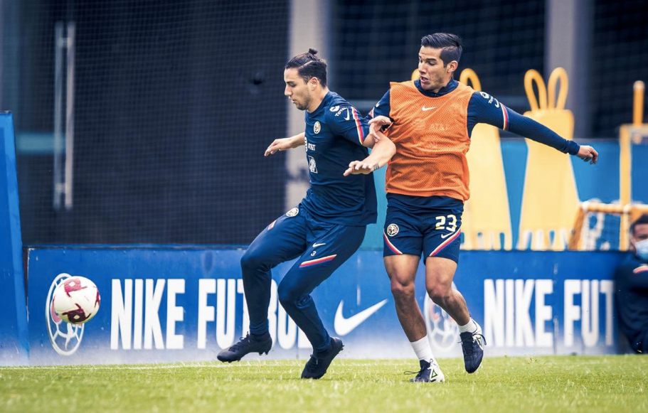 Sánchez en el entrenamiento de este martes 25 de agosto en Coapa 