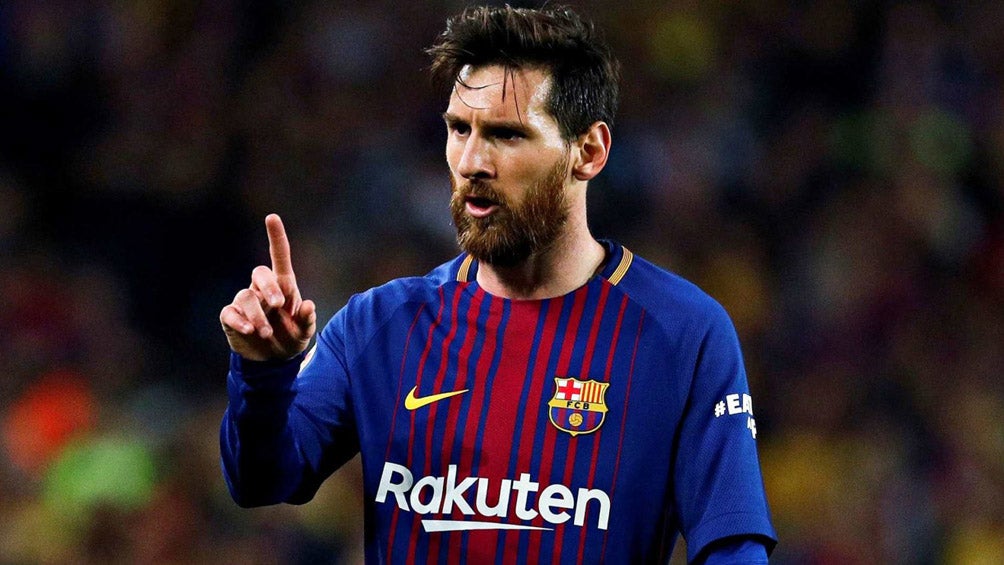 Messi durante un compromiso con el Barcelona en LaLiga 