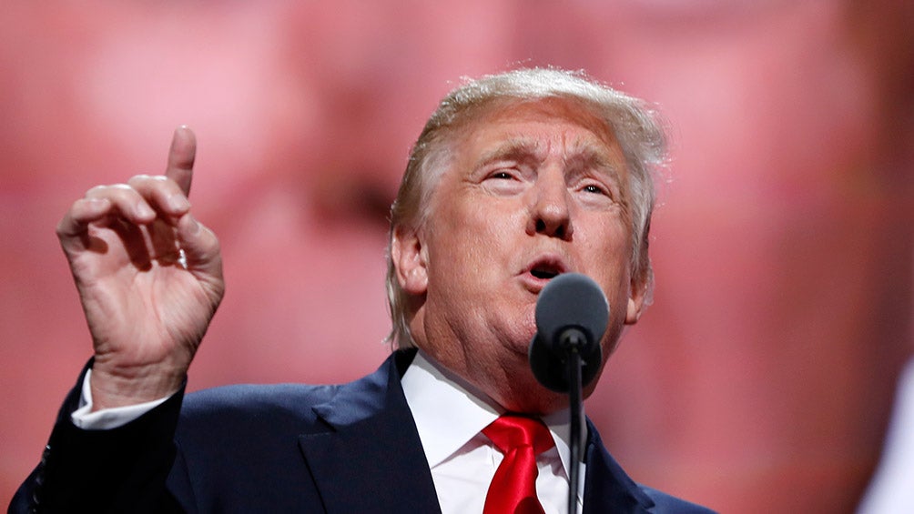 Trump, durante su discurso en la Convención Nacional Republicana