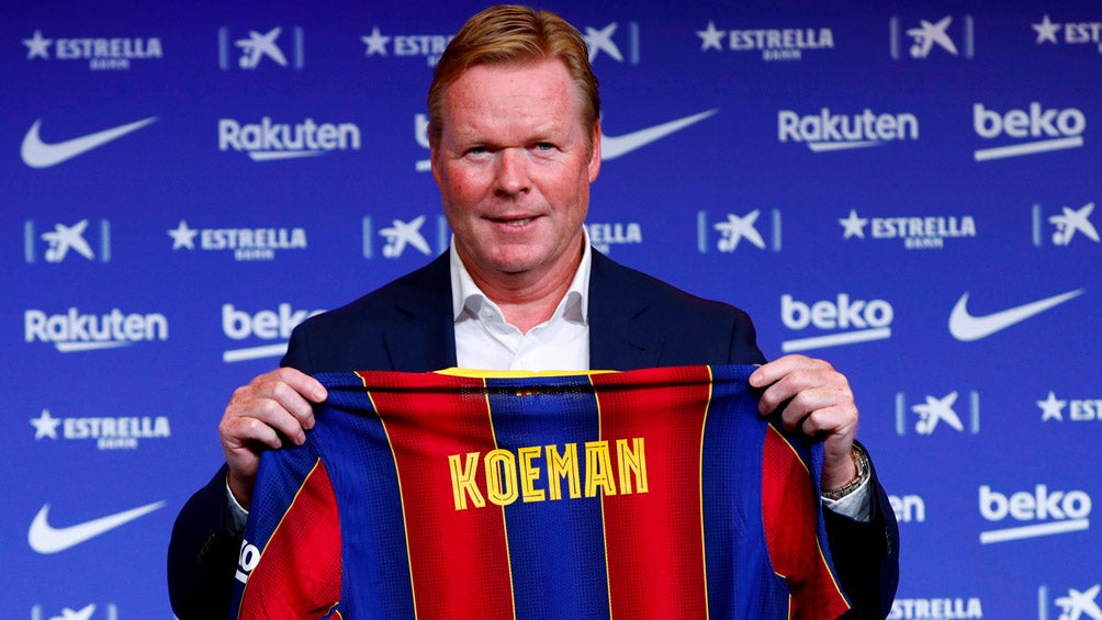 Ronald Koeman en su presentación con Barcelona 