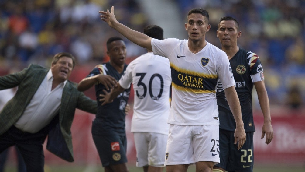 Iván Marcone durante un partido con Boca Jrs.