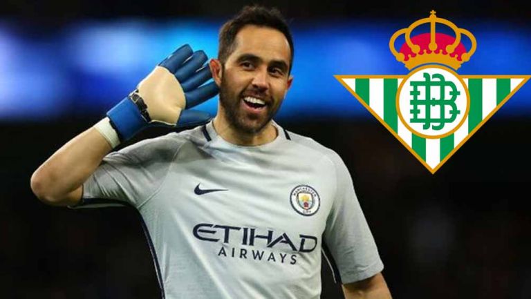 Claudio Bravo festeja una victoria de los Citizens