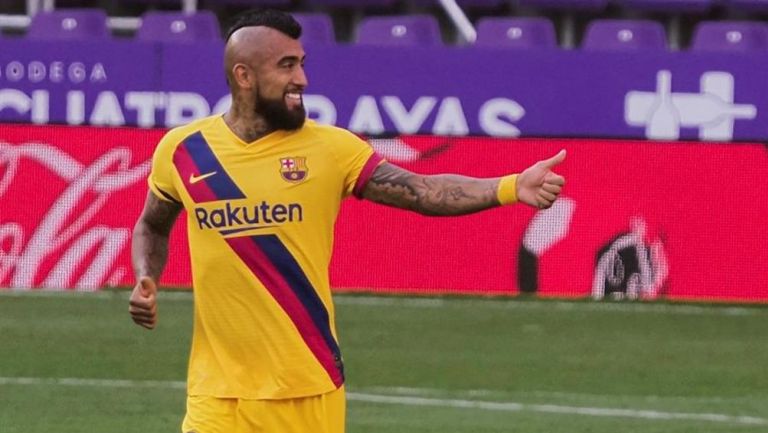 Arturo Vidal durante un partido del Barcelona