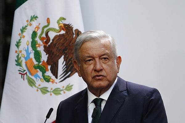 AMLO durante su Informe de Gobierno 