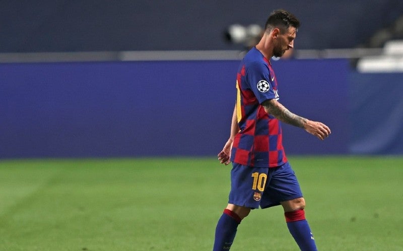 Lionel Messi durante un partido con Barcelona