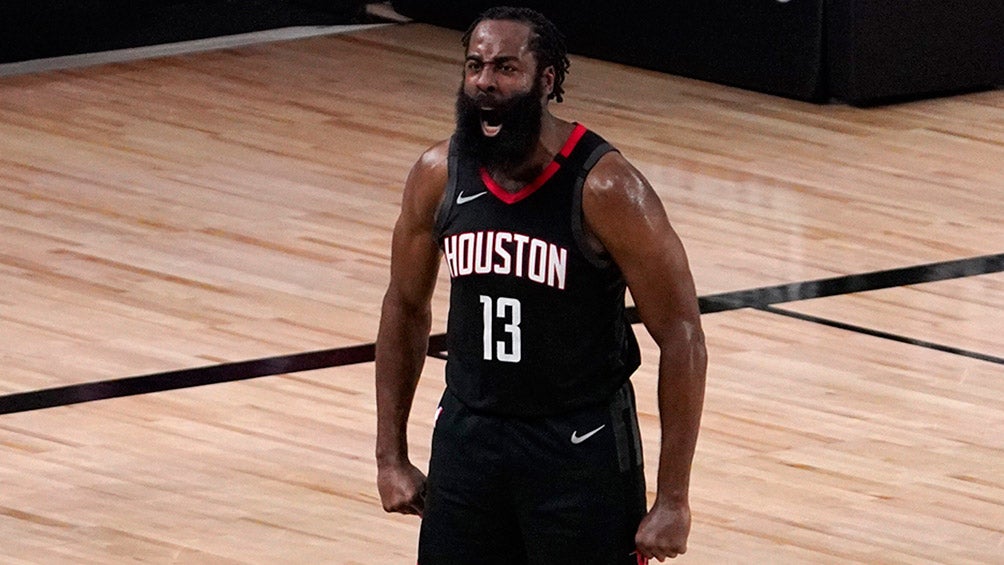 Harden celebra el triunfo de los Rockets