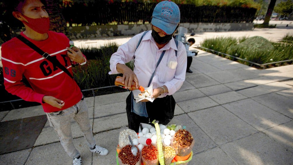 Vendedor ambulante en la Ciudad de México