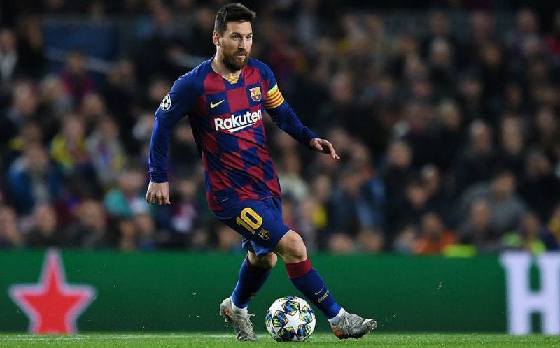 Messi en partido con Barcelona