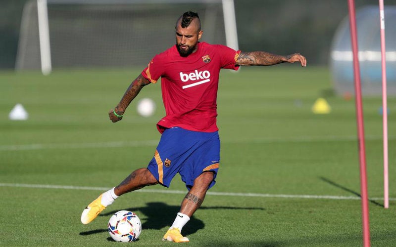 Arturo Vidal en entrenamiento