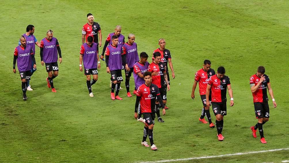 Jugadores del Atlas al final de un partido 