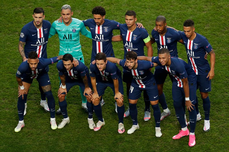 El equipo parisino antes de la Final de Champions