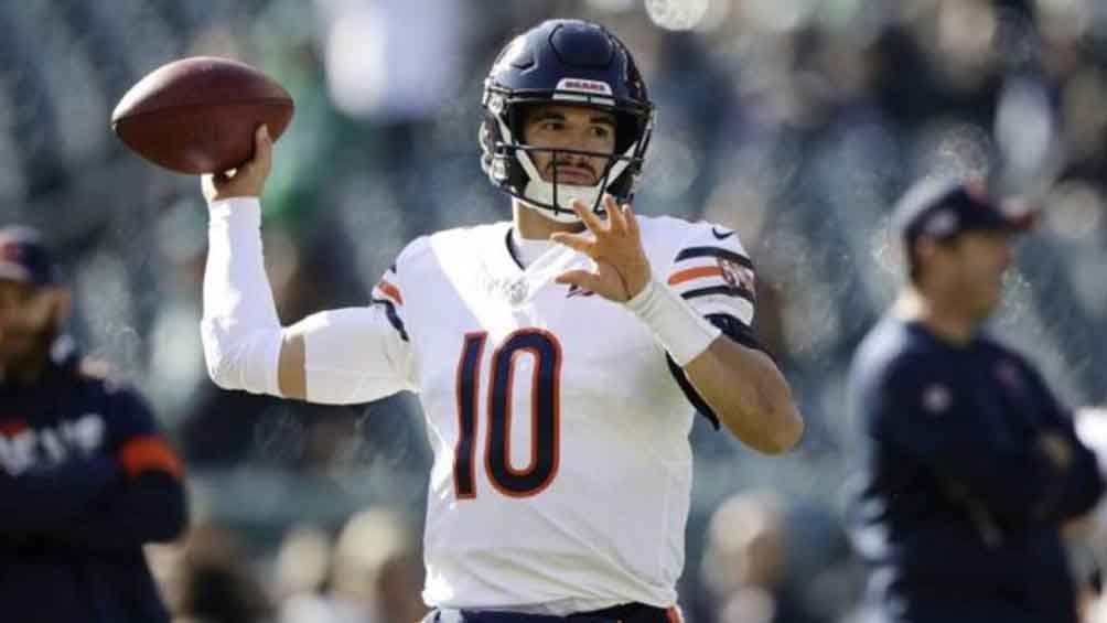 Mitchell Trubisky en un juego con Chicago