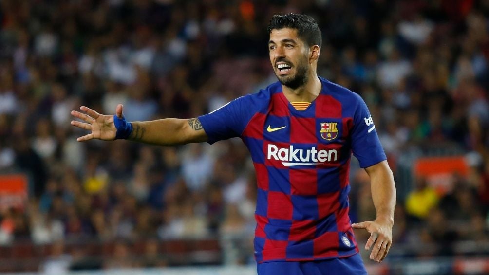 Luis Suárez en partido con Barcelona 