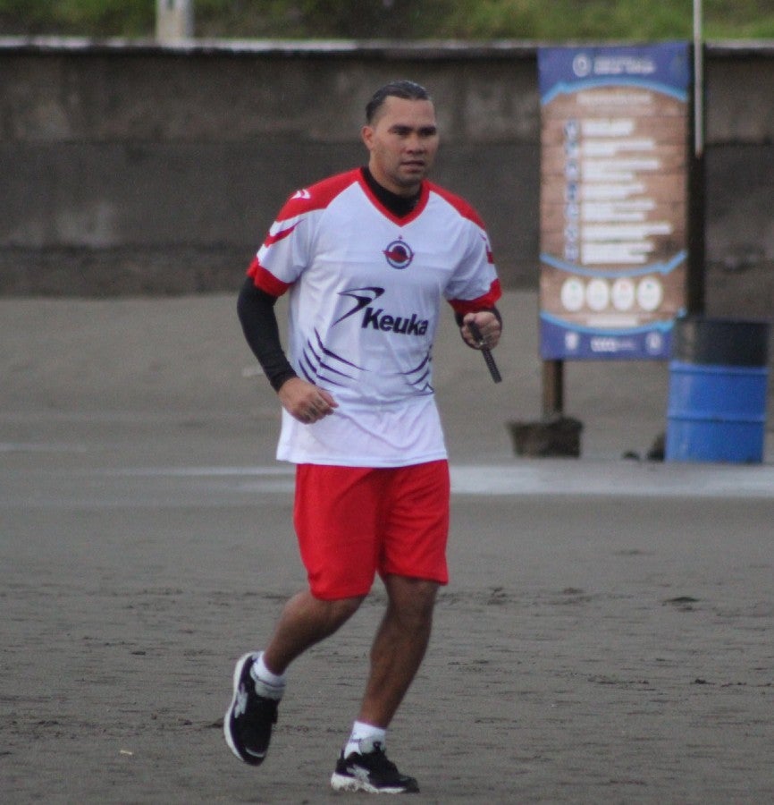 Carlos Peña en su primer entrenamiento con Club Veracruzano