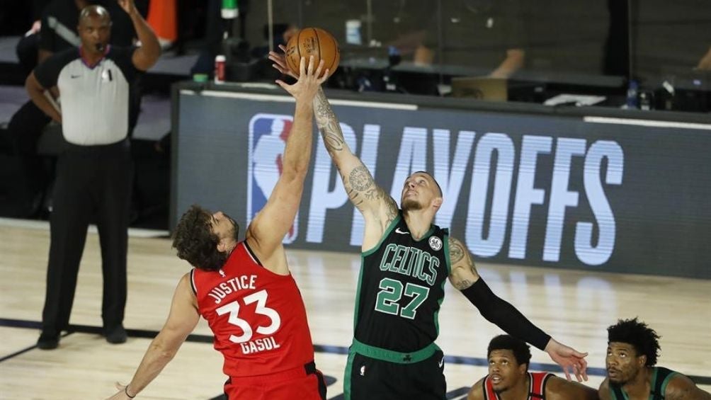 Raptors y Celtics enfrentándose en la burbuja de Orlando 