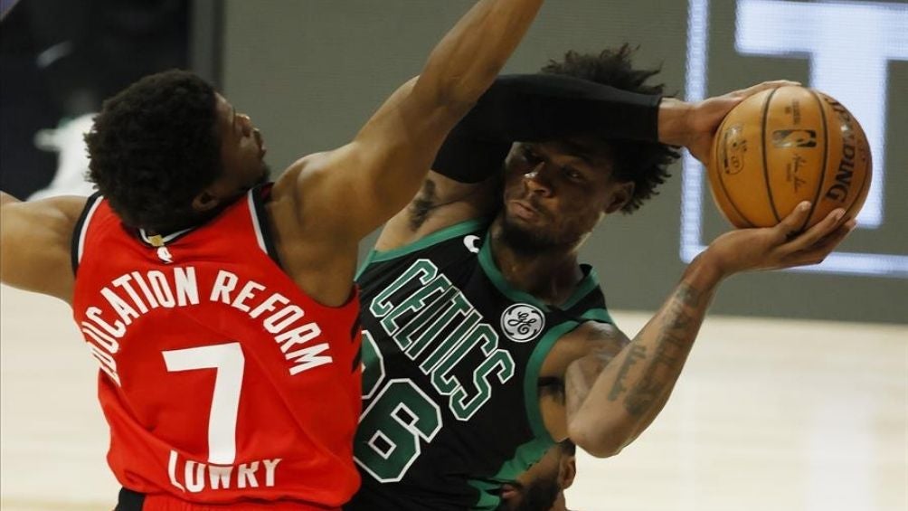 Raptors y Celtics enfrentándose en la burbuja de Orlando 