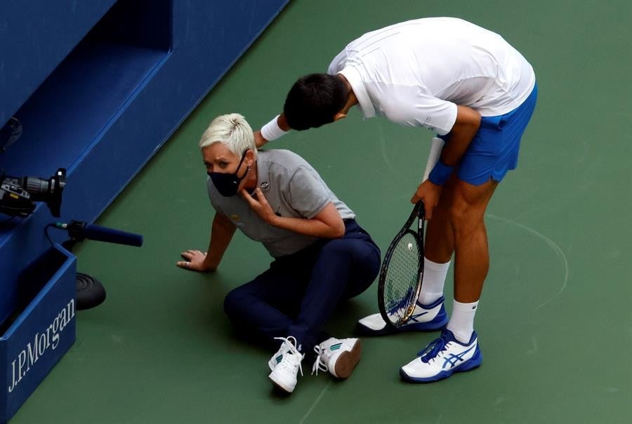 Novak Djokovic tras accidente con jueza