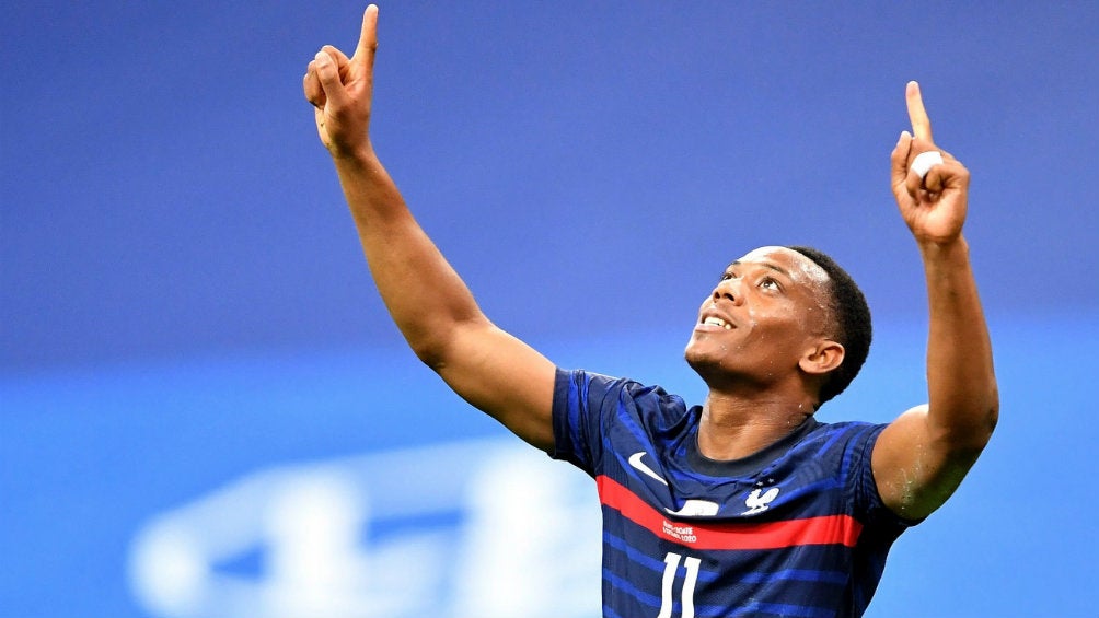 Martial celebrando su anotación ante Croacia