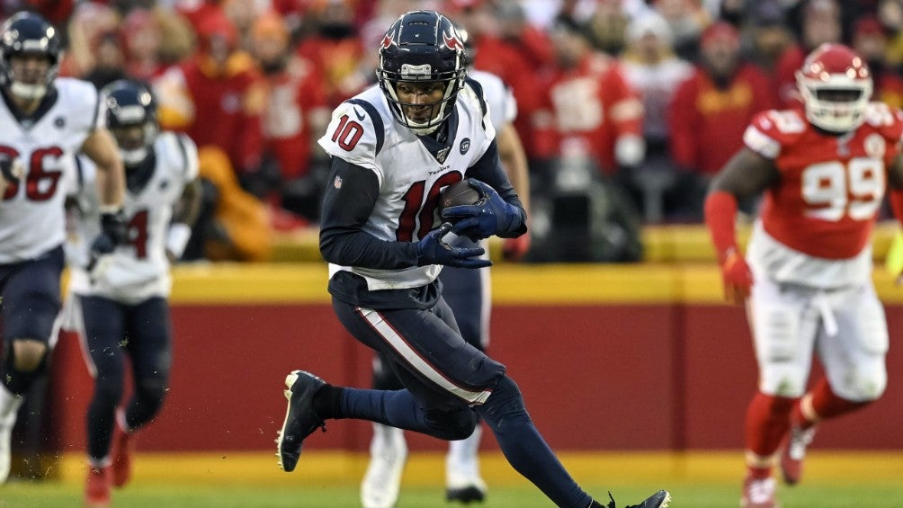 DeAndre Hopkins durante un partido con Texans