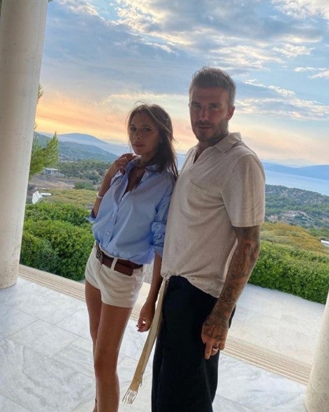 David Beckham junto a su esposa Victoria