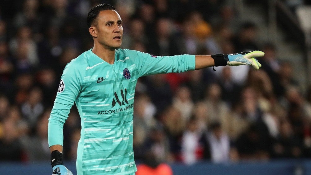 Keylor Navas durante un partido con PSG