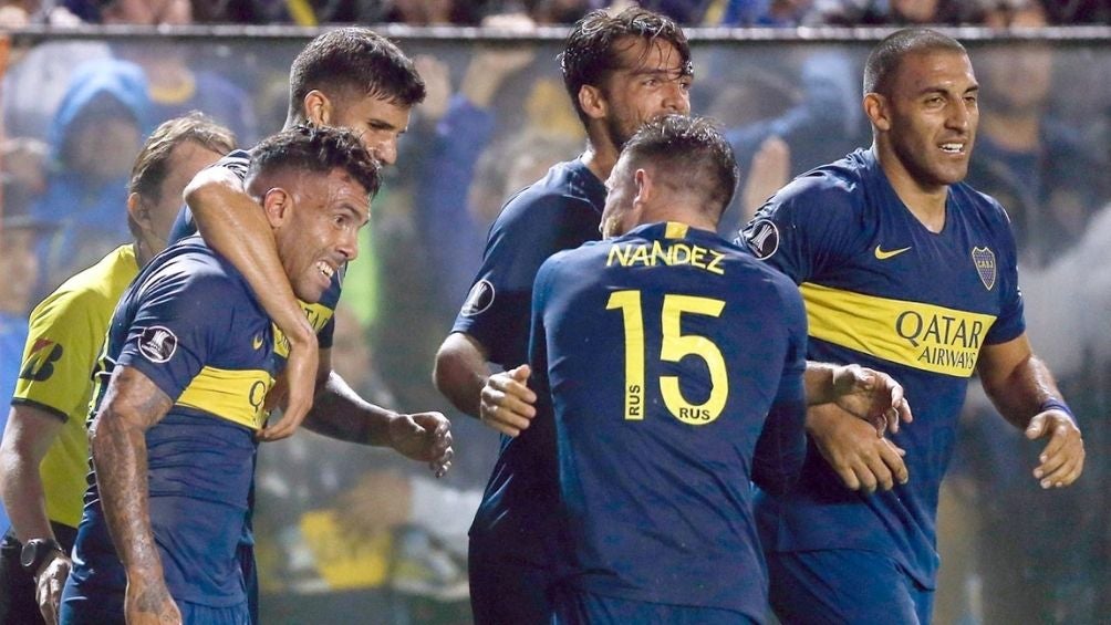 Jugadores de Boca Juniors durante un partido 